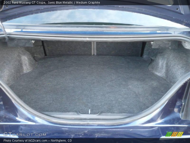 Sonic Blue Metallic / Medium Graphite 2002 Ford Mustang GT Coupe