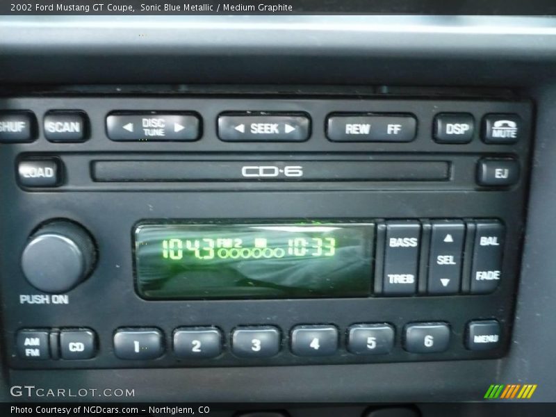 Sonic Blue Metallic / Medium Graphite 2002 Ford Mustang GT Coupe