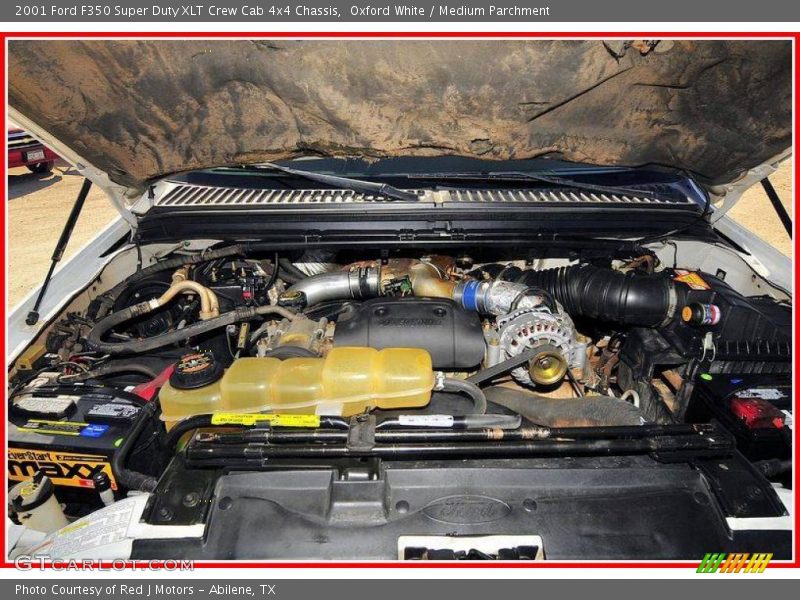Oxford White / Medium Parchment 2001 Ford F350 Super Duty XLT Crew Cab 4x4 Chassis