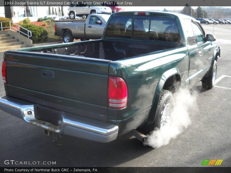 Forest Green Pearl / Mist Gray 1999 Dodge Dakota SLT Extended Cab 4x4