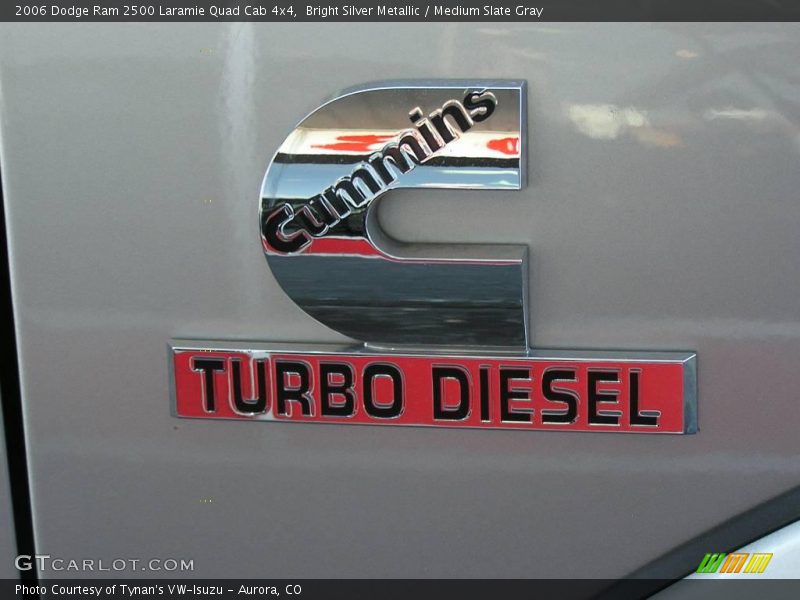 Bright Silver Metallic / Medium Slate Gray 2006 Dodge Ram 2500 Laramie Quad Cab 4x4