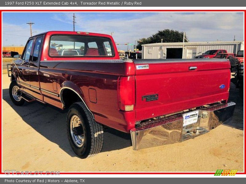 Toreador Red Metallic / Ruby Red 1997 Ford F250 XLT Extended Cab 4x4