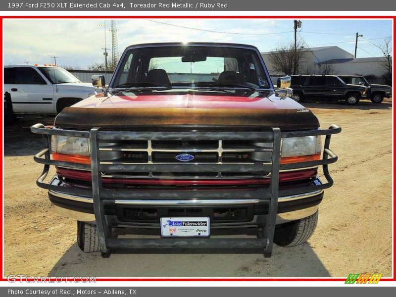 Toreador Red Metallic / Ruby Red 1997 Ford F250 XLT Extended Cab 4x4