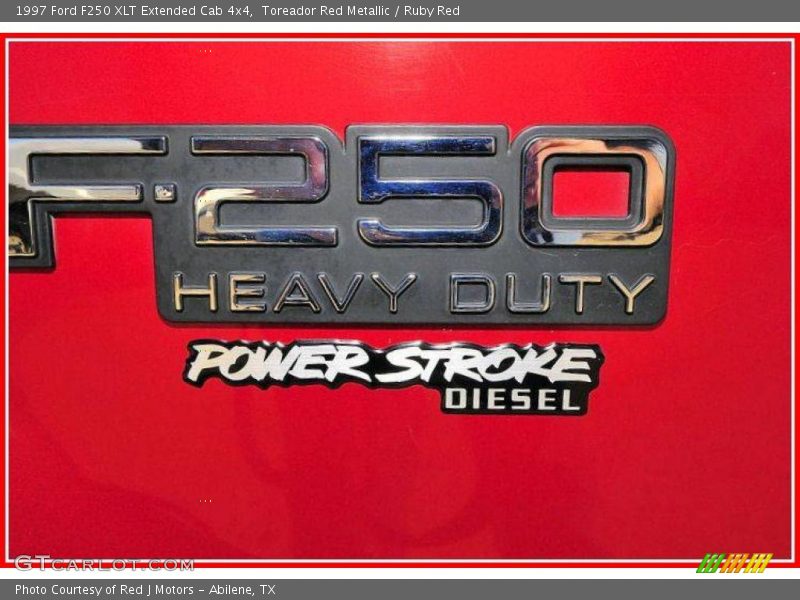 Toreador Red Metallic / Ruby Red 1997 Ford F250 XLT Extended Cab 4x4