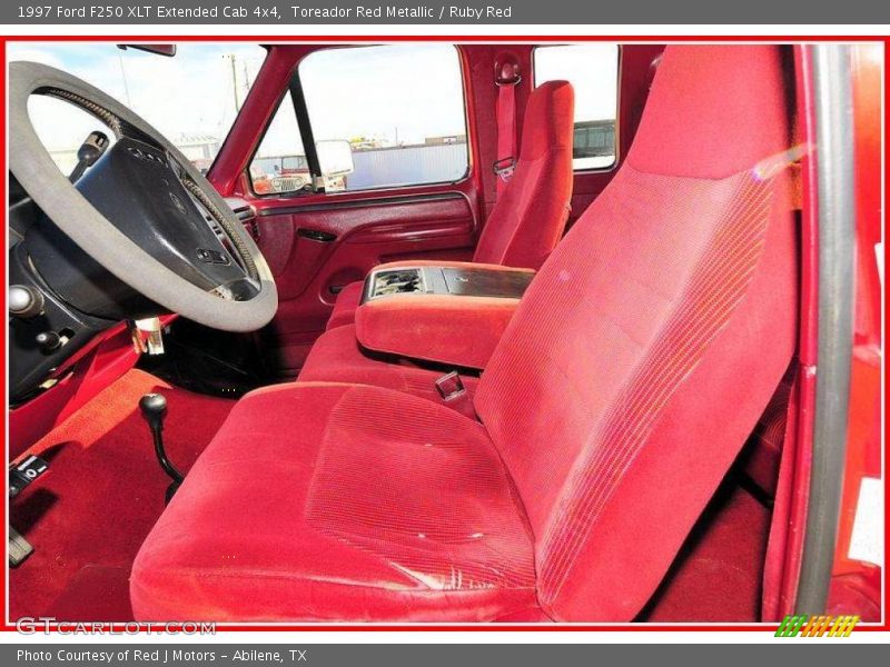 Toreador Red Metallic / Ruby Red 1997 Ford F250 XLT Extended Cab 4x4