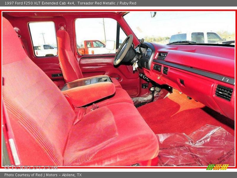 Toreador Red Metallic / Ruby Red 1997 Ford F250 XLT Extended Cab 4x4