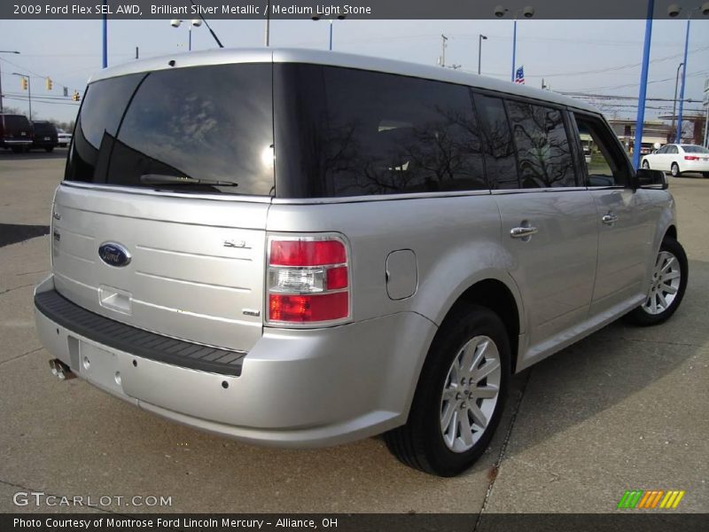 Brilliant Silver Metallic / Medium Light Stone 2009 Ford Flex SEL AWD
