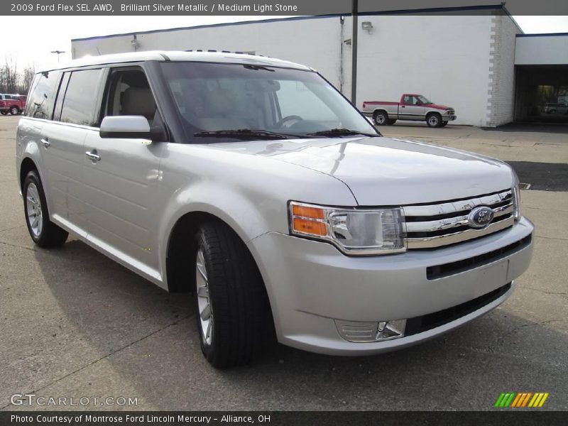 Brilliant Silver Metallic / Medium Light Stone 2009 Ford Flex SEL AWD