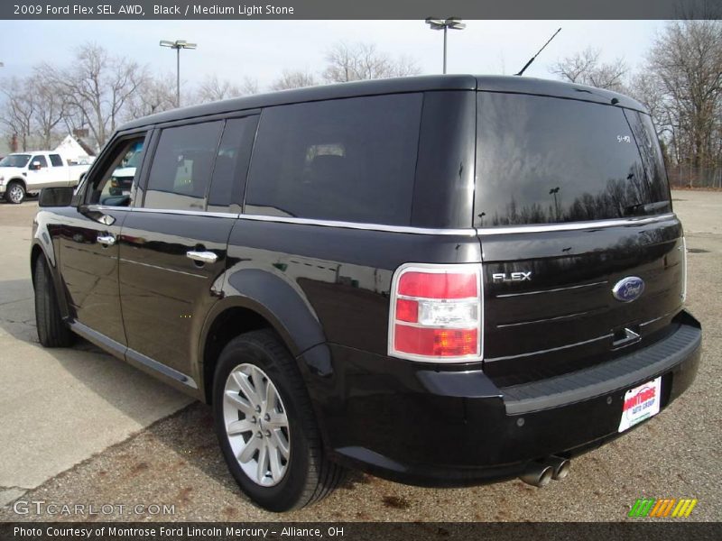 Black / Medium Light Stone 2009 Ford Flex SEL AWD