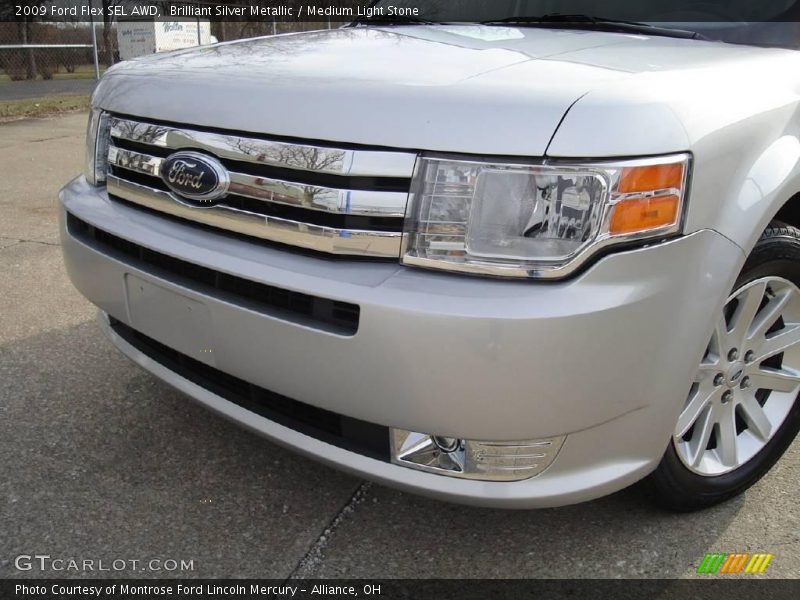 Brilliant Silver Metallic / Medium Light Stone 2009 Ford Flex SEL AWD