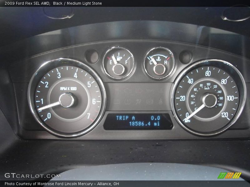 Black / Medium Light Stone 2009 Ford Flex SEL AWD