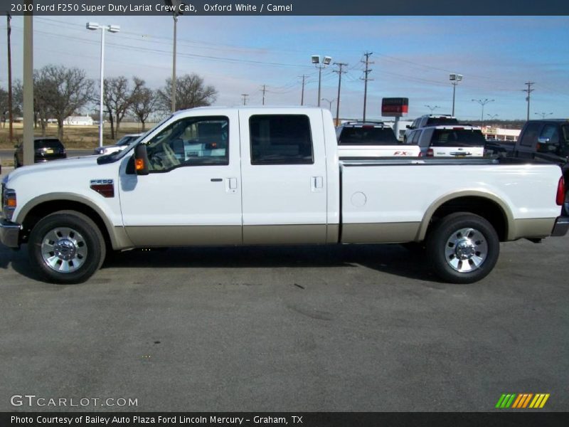 Oxford White / Camel 2010 Ford F250 Super Duty Lariat Crew Cab