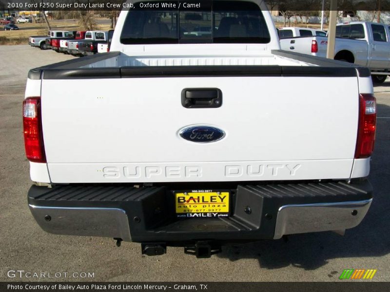 Oxford White / Camel 2010 Ford F250 Super Duty Lariat Crew Cab