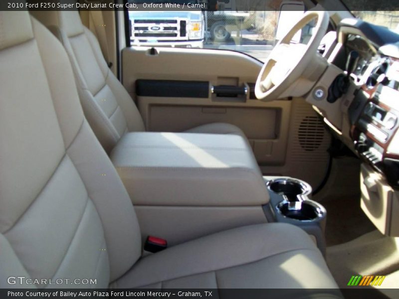 Oxford White / Camel 2010 Ford F250 Super Duty Lariat Crew Cab