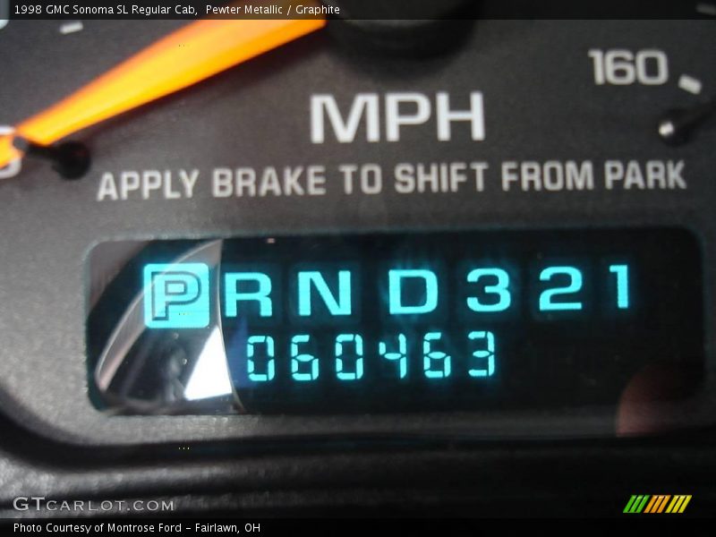 Pewter Metallic / Graphite 1998 GMC Sonoma SL Regular Cab