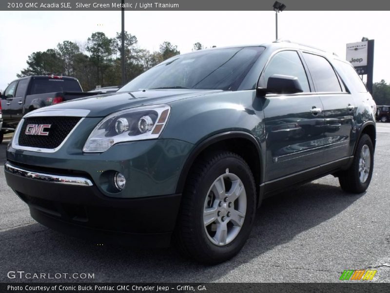 Silver Green Metallic / Light Titanium 2010 GMC Acadia SLE