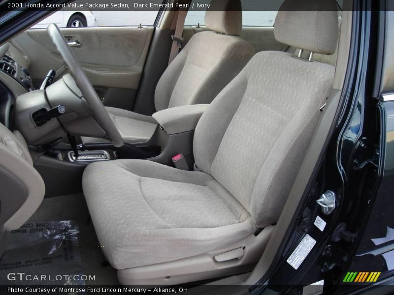 Dark Emerald Pearl / Ivory 2001 Honda Accord Value Package Sedan