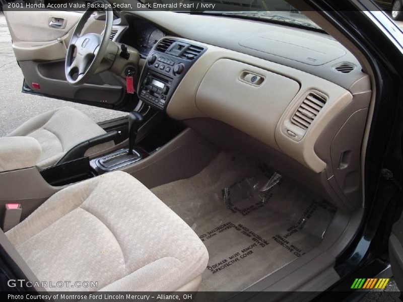Dark Emerald Pearl / Ivory 2001 Honda Accord Value Package Sedan