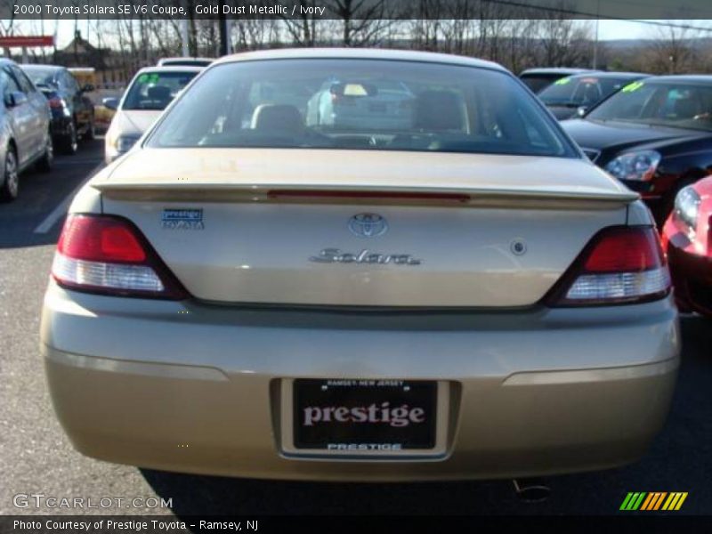 Gold Dust Metallic / Ivory 2000 Toyota Solara SE V6 Coupe