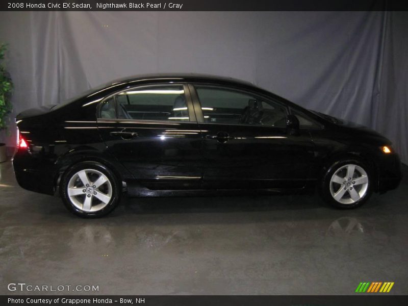 Nighthawk Black Pearl / Gray 2008 Honda Civic EX Sedan