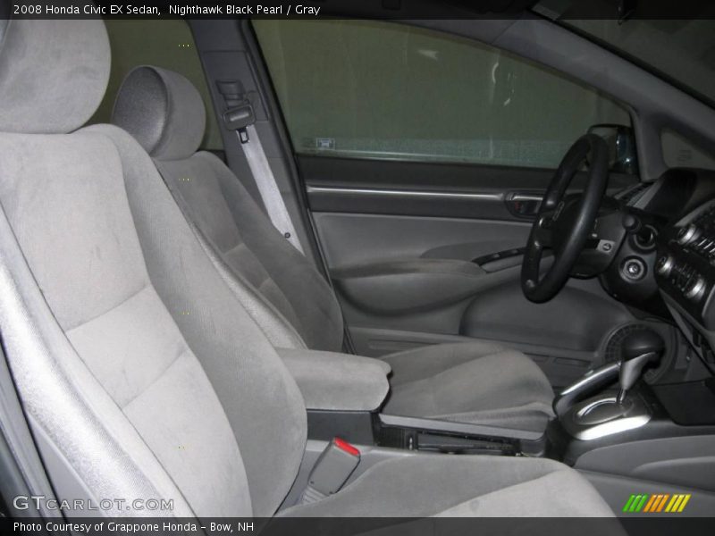 Nighthawk Black Pearl / Gray 2008 Honda Civic EX Sedan