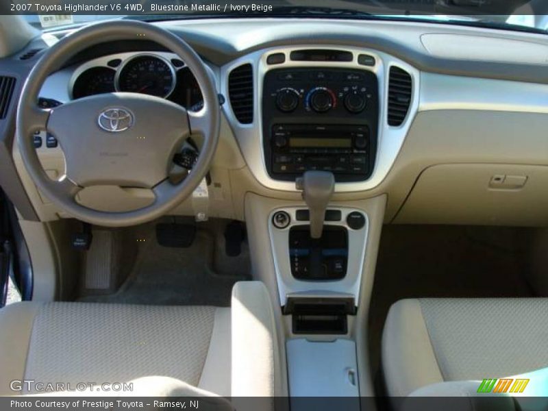 Bluestone Metallic / Ivory Beige 2007 Toyota Highlander V6 4WD