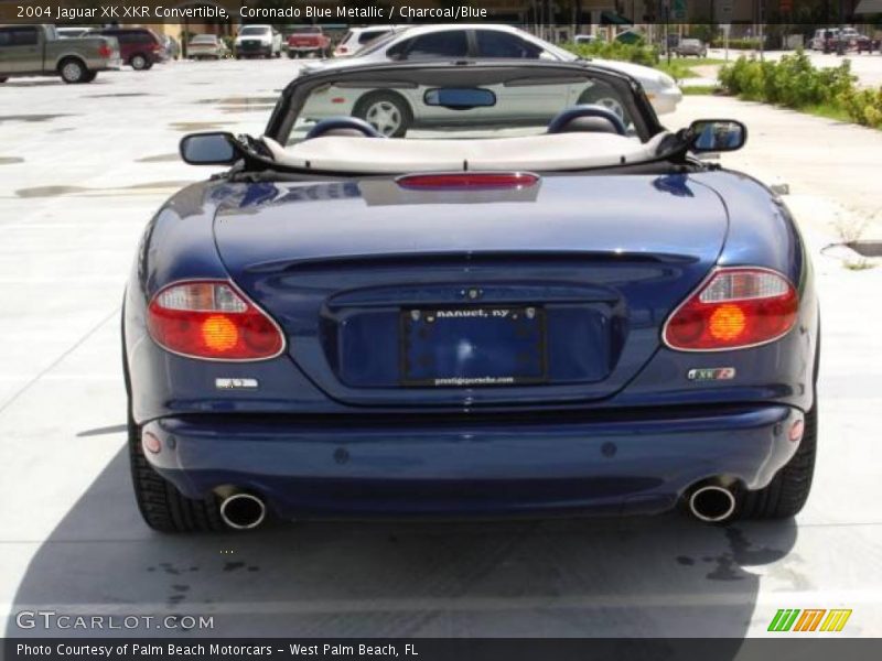 Coronado Blue Metallic / Charcoal/Blue 2004 Jaguar XK XKR Convertible