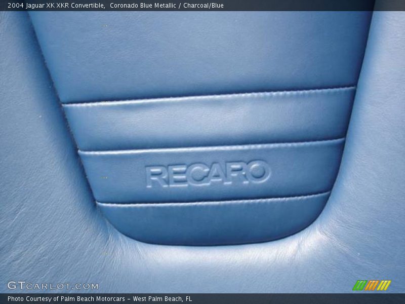 Coronado Blue Metallic / Charcoal/Blue 2004 Jaguar XK XKR Convertible