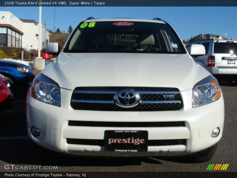 Super White / Taupe 2008 Toyota RAV4 Limited V6 4WD