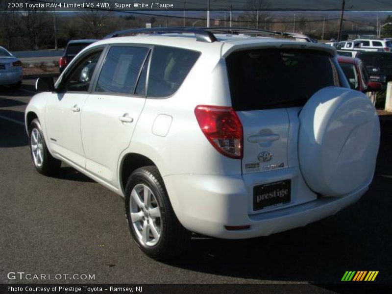 Super White / Taupe 2008 Toyota RAV4 Limited V6 4WD