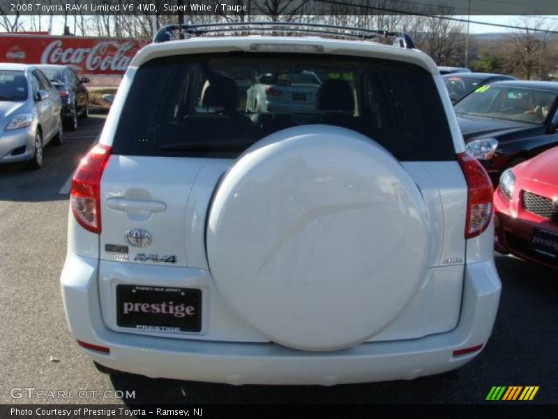 Super White / Taupe 2008 Toyota RAV4 Limited V6 4WD