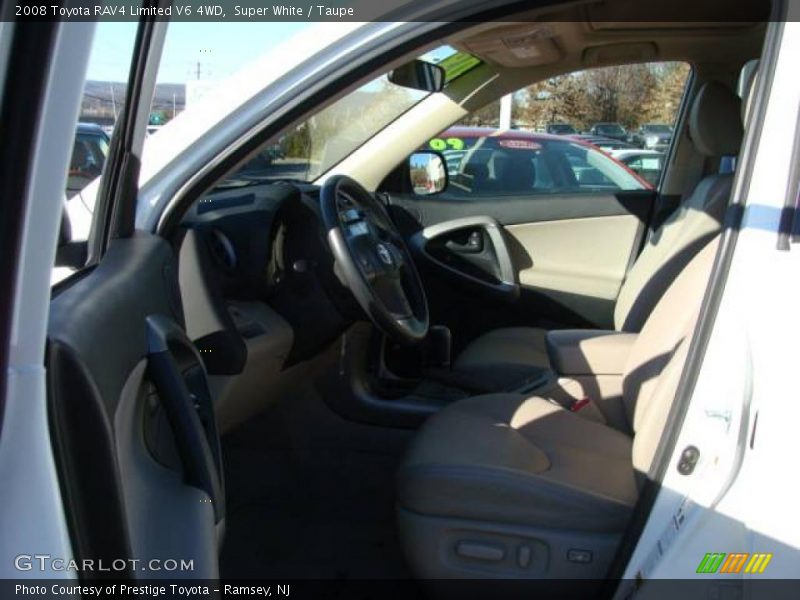 Super White / Taupe 2008 Toyota RAV4 Limited V6 4WD