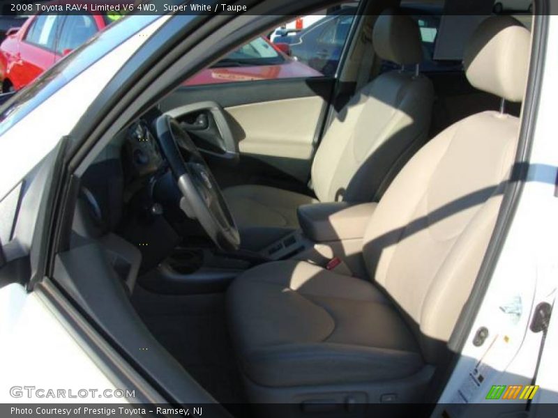 Super White / Taupe 2008 Toyota RAV4 Limited V6 4WD