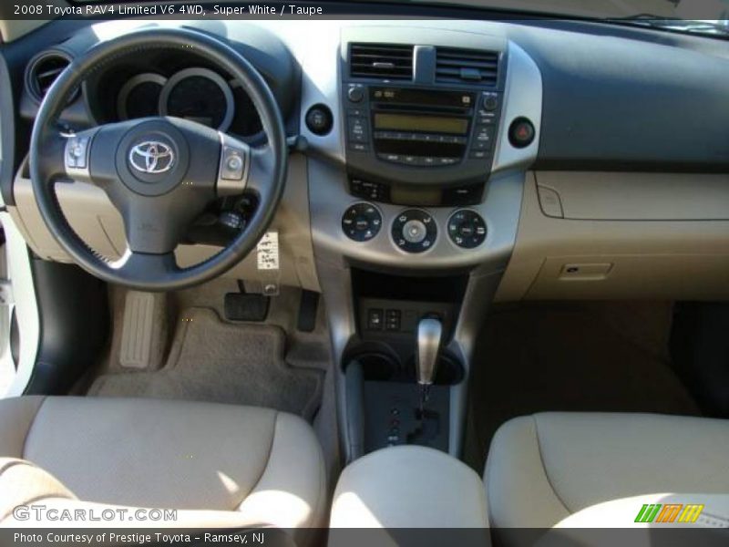 Super White / Taupe 2008 Toyota RAV4 Limited V6 4WD