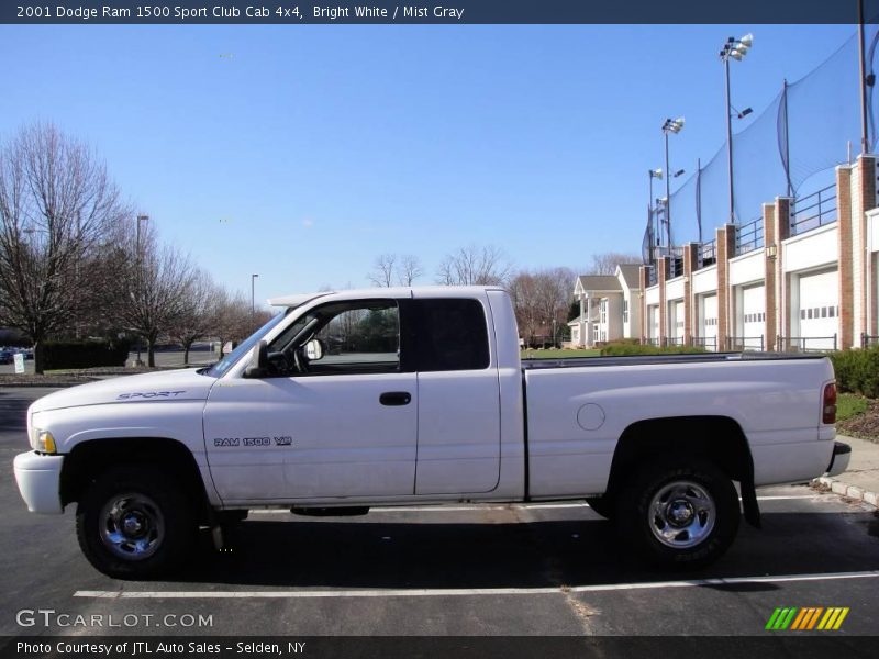 Bright White / Mist Gray 2001 Dodge Ram 1500 Sport Club Cab 4x4