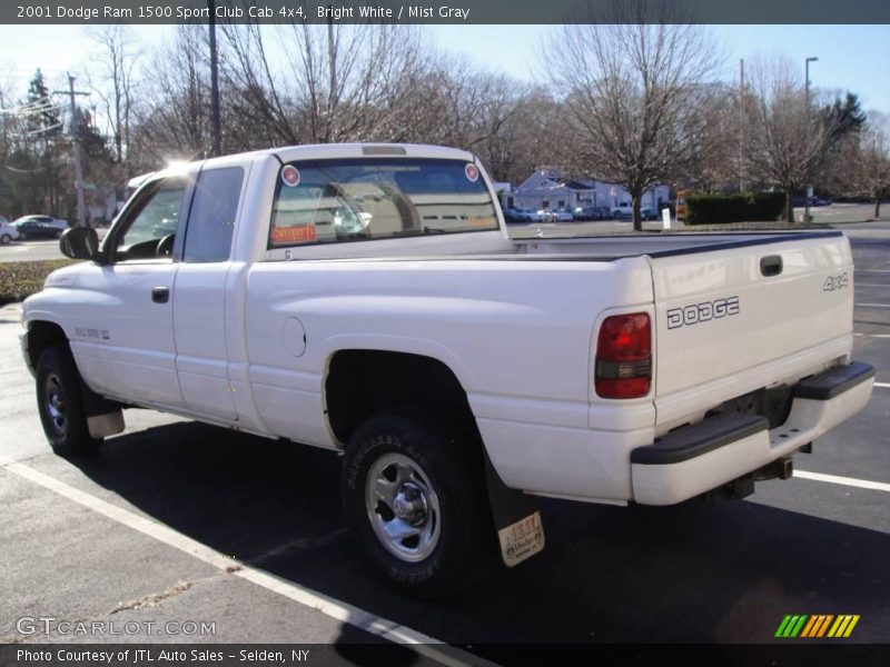 Bright White / Mist Gray 2001 Dodge Ram 1500 Sport Club Cab 4x4