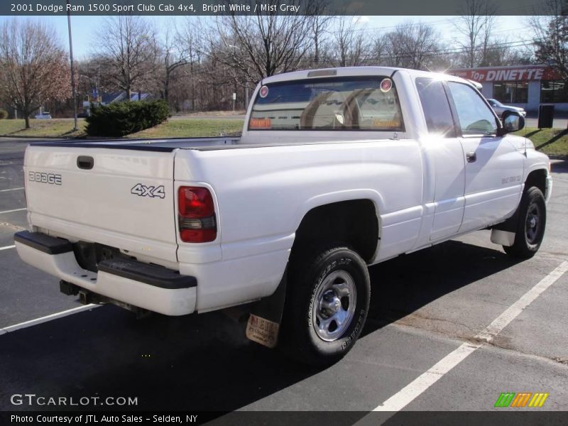 Bright White / Mist Gray 2001 Dodge Ram 1500 Sport Club Cab 4x4