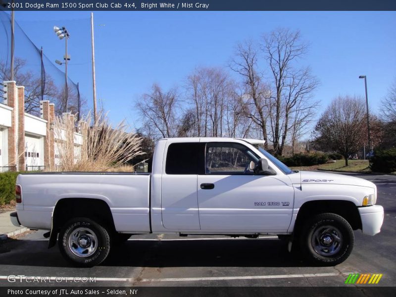 Bright White / Mist Gray 2001 Dodge Ram 1500 Sport Club Cab 4x4