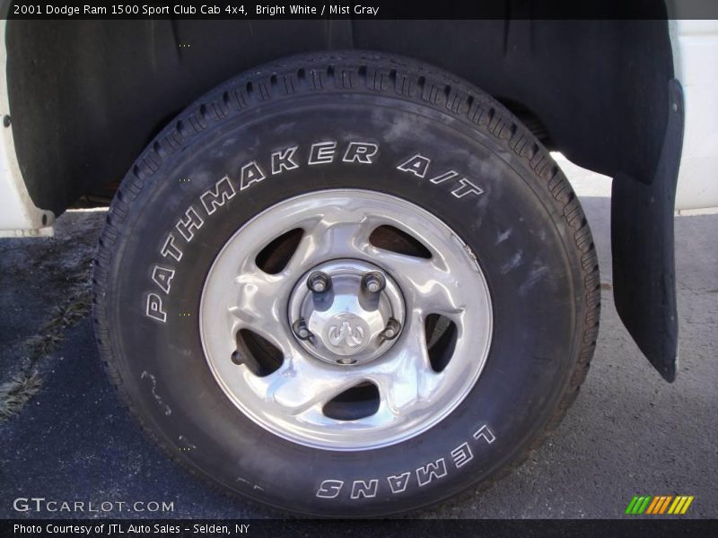 Bright White / Mist Gray 2001 Dodge Ram 1500 Sport Club Cab 4x4