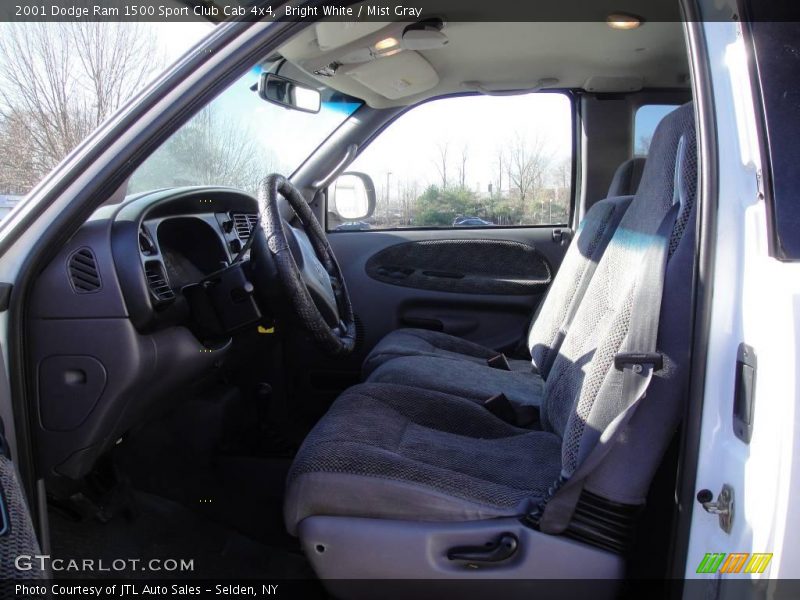Bright White / Mist Gray 2001 Dodge Ram 1500 Sport Club Cab 4x4