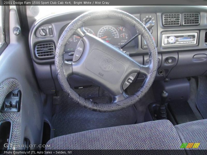 Bright White / Mist Gray 2001 Dodge Ram 1500 Sport Club Cab 4x4