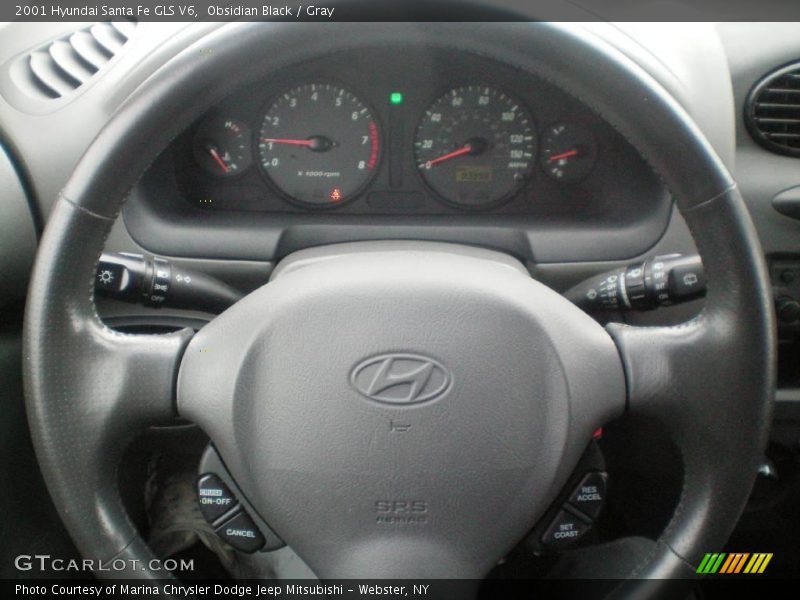 Obsidian Black / Gray 2001 Hyundai Santa Fe GLS V6