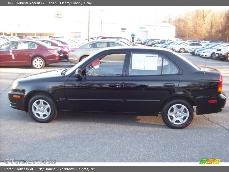 Ebony Black / Gray 2004 Hyundai Accent GL Sedan