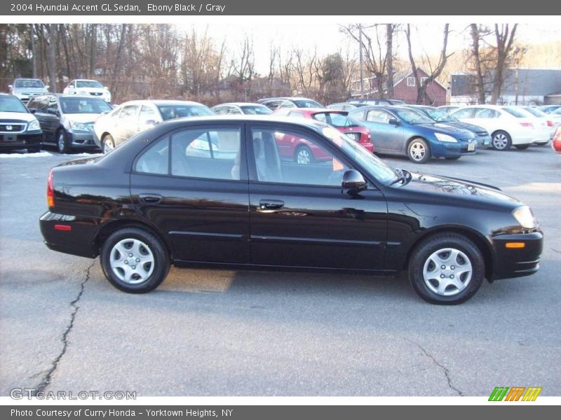 Ebony Black / Gray 2004 Hyundai Accent GL Sedan