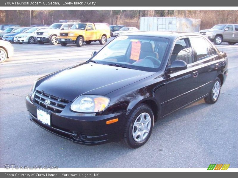 Ebony Black / Gray 2004 Hyundai Accent GL Sedan