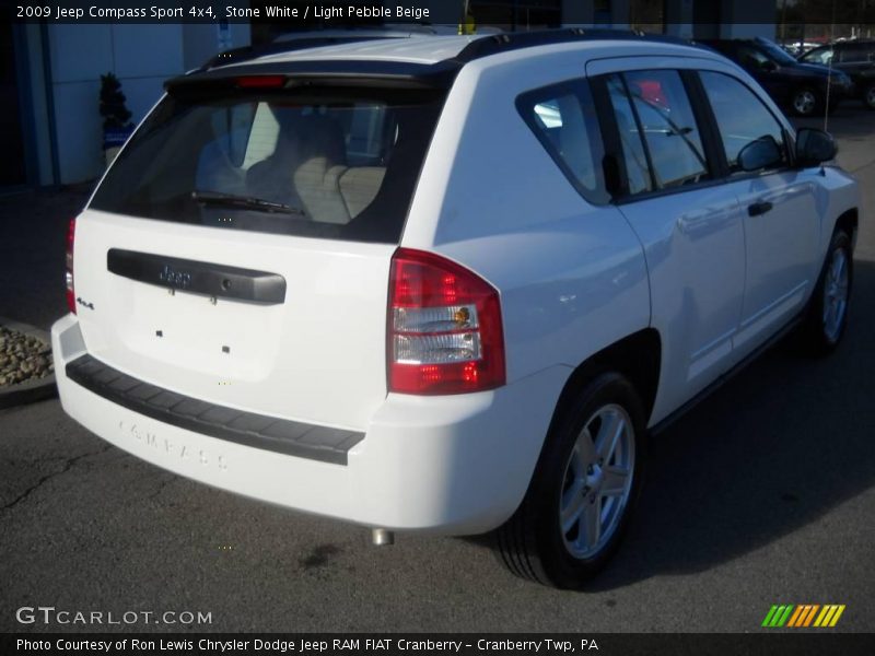 Stone White / Light Pebble Beige 2009 Jeep Compass Sport 4x4