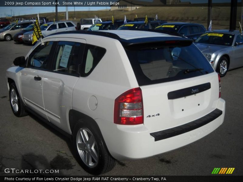Stone White / Light Pebble Beige 2009 Jeep Compass Sport 4x4
