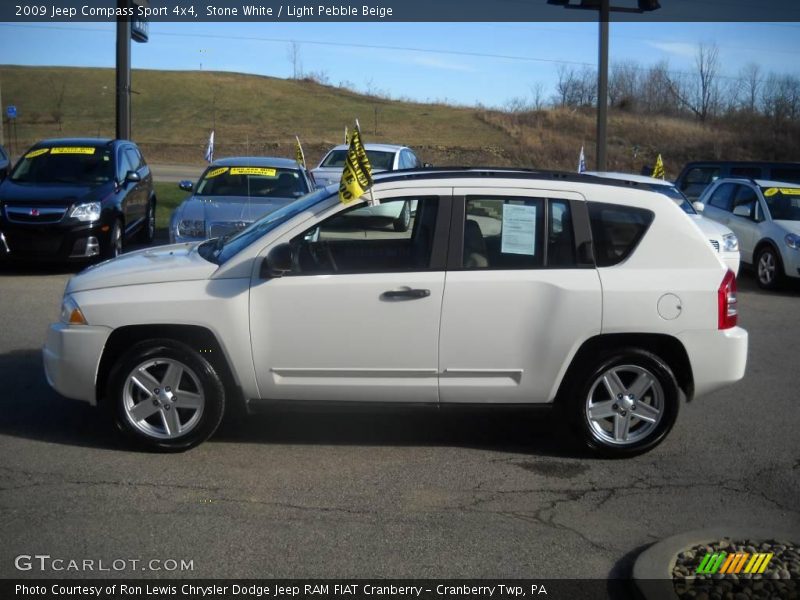Stone White / Light Pebble Beige 2009 Jeep Compass Sport 4x4