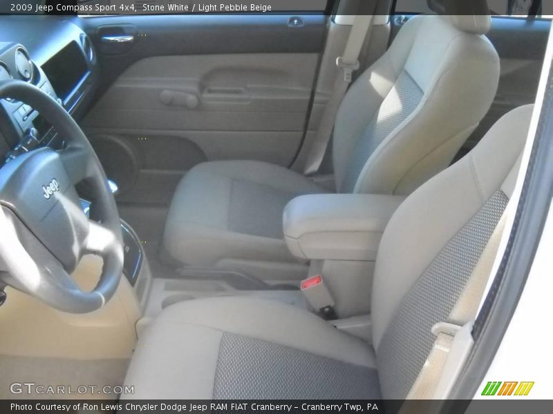 Stone White / Light Pebble Beige 2009 Jeep Compass Sport 4x4