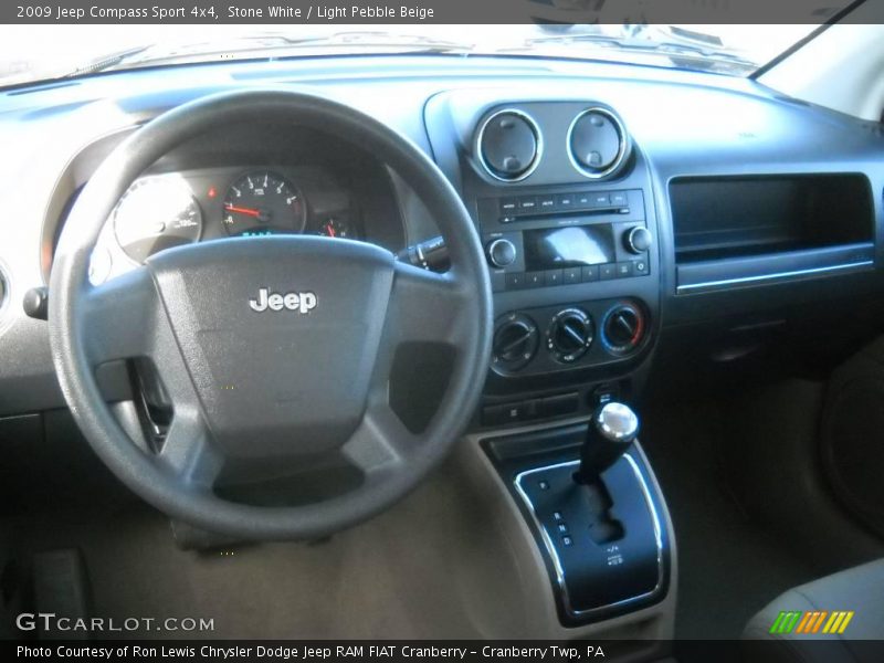 Stone White / Light Pebble Beige 2009 Jeep Compass Sport 4x4